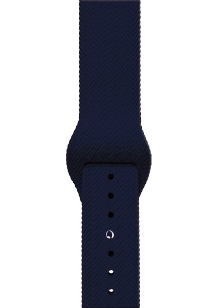 42-49MM Yeni Nesil Apple Uyumlu Akıllı Saat Kordonu Silikon Lacivert
