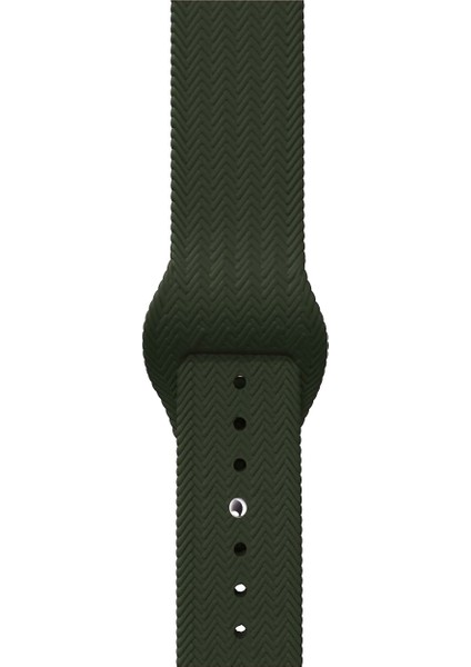 42-49MM Yeni Nesil Apple Uyumlu Akıllı Saat Kordonu Silikon Yeşil