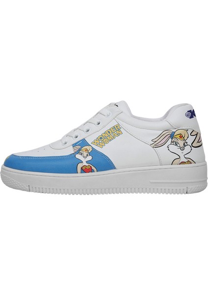 Kadın Vegan Deri Beyaz Sneakers - Warner Bros Wonder Lola Bunny Tasarım fiyatları
