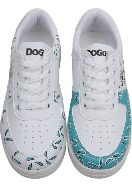 Kadın Vegan Deri Beyaz Sneakers - Koala Hug Tasarım