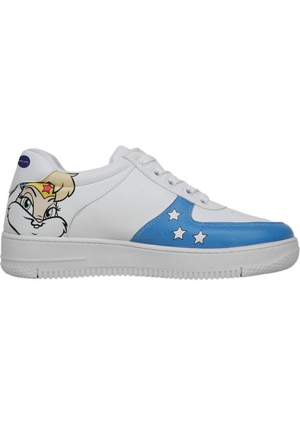 Kadın Vegan Deri Beyaz Sneakers - Warner Bros Wonder Lola Bunny Tasarım modelleri