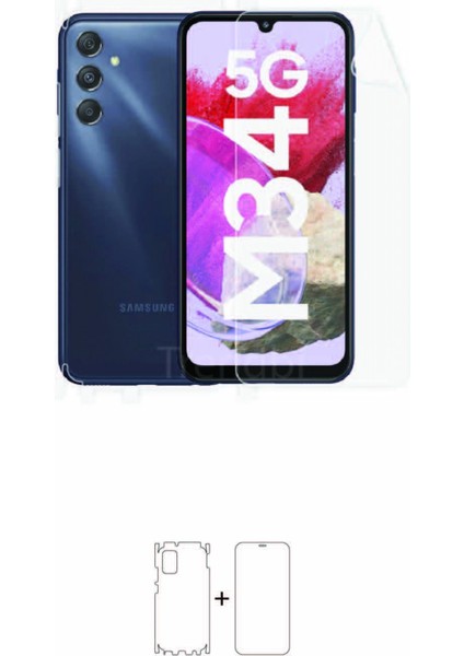 Samsung Galaxy M34 5g Ön Arka ve Yan Kaplama 360 Derece Tam Koruma Full Body Film