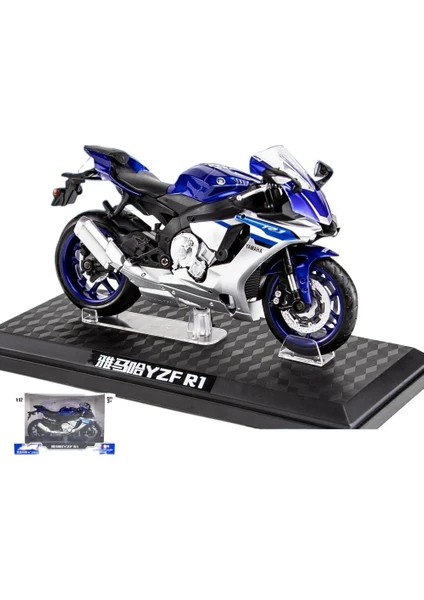 1:12 Yamaha Yzf-R1 Simülasyon Alaşımlı Motosiklet Modeli (Yurt Dışından)