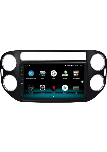 Vw Tiguan Android 12 Multimedya Carplay 8gb Ram + 128GB HDD Navigasyon Ekran