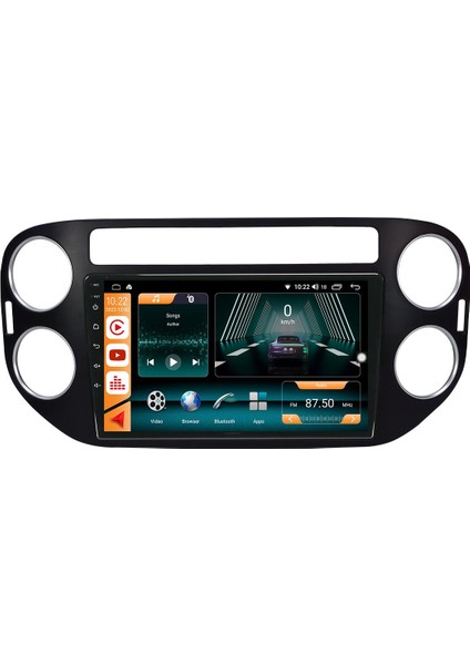 Vw Tiguan Android 12 Multimedya Carplay 8gb Ram + 128GB HDD Navigasyon Ekran