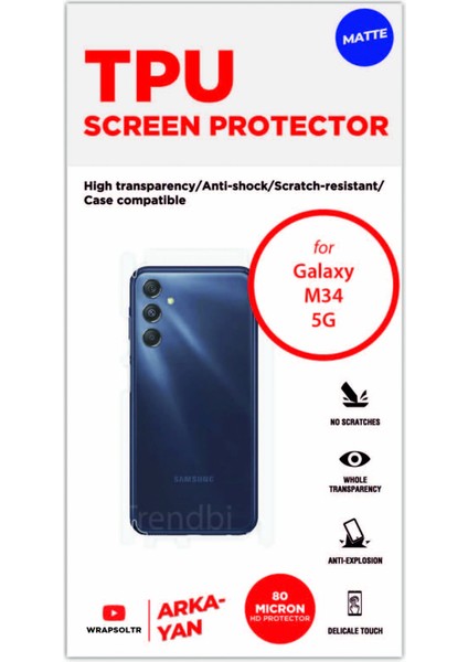 Samsung Galaxy M34 5g Mat Arka ve Yan Kaplama Koruyucu Hd Film fiyatları