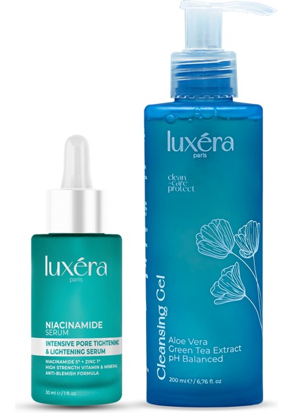 ,Vegan Bakım Seti (Temizleme Jeli / Cleansing Gel + Niacinamide Serum)
