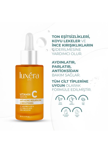 Vegan, Antioksidan C Vitamini Serum (%10 L-Ascorbic Acid + %0,5 Ferulic Acid) fırsatları