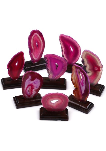 Standlı Akik Doğal Taş Plaka