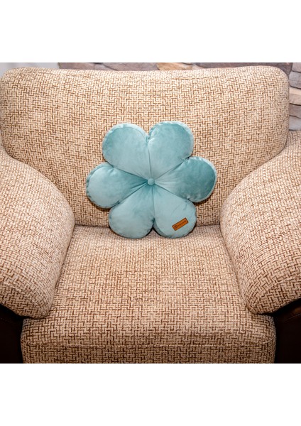 Dekoratif Mint Yeşil Renk Iç Dolgulu Kırlent Çiçek Yastık 42*42 cm fiyatları