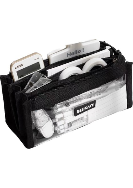 Beş Katmanlı Büyük Kapasiteli Kalem Kutusu - Siyah (Yurt Dışından)