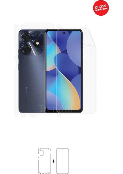 Tecno Spark 10 Pro Full Kaplama Ön Arka ve Yan 360 Derece Kaplayan Hd Film
