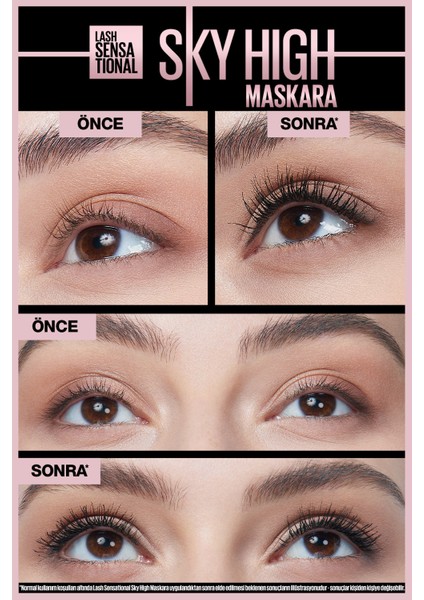 Maybelline New York Lash Sensational Sky High Waterproof Maskara Mini Falsies Surreal Maskara Hediyeli