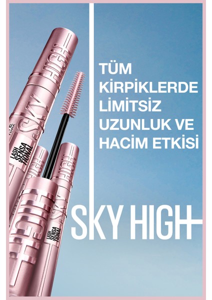 Maybelline New York Lash Sensational Sky High Waterproof Maskara Mini Falsies Surreal Maskara Hediyeli