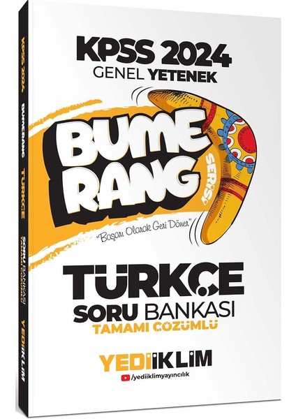 2024 KPSS Genel Yetenek Bumerang Türkçe Tamamı Çözümlü Soru Bankası