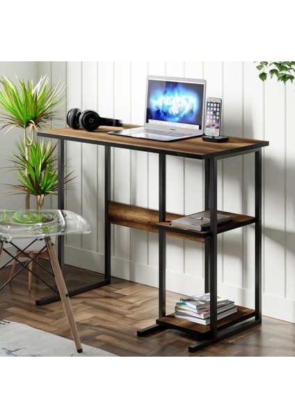 MSR2 Metal Ayaklı Bilgisayar Çalışma Masası - Ceviz