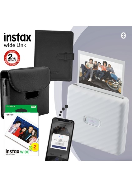 Instax Wide Link Beyaz Akıllı Telefon Yazıcısı