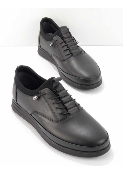 Siyah Leather Erkek Casual Ayakkabı E01733028203