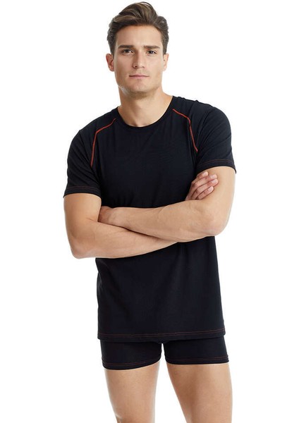 Erkek T-Shirt 9755 - Siyah fırsatları
