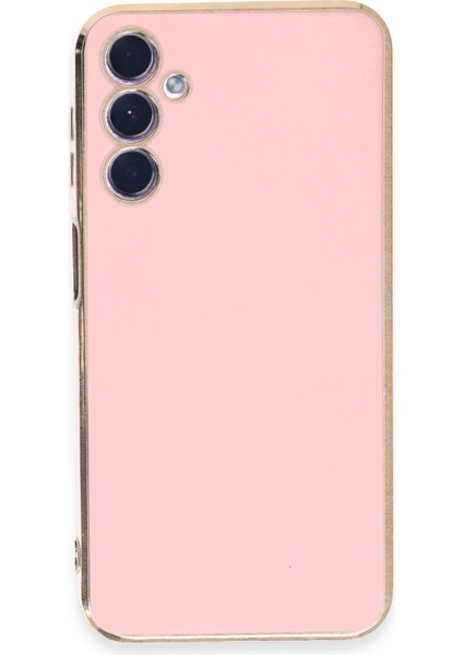 Samsung Galaxy A24 4g Parlak Kenarlı Bark Silikon Kılıf - Pembe