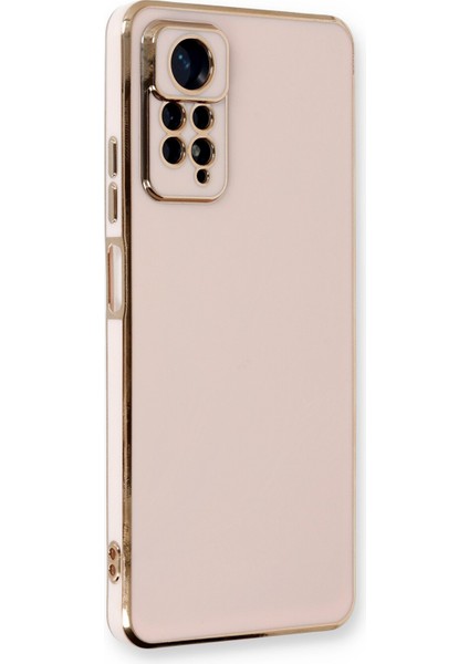 Xiaomi Redmi Note 11 Pro Parlak Kenarlı Bark Silikon Kılıf - Pembe