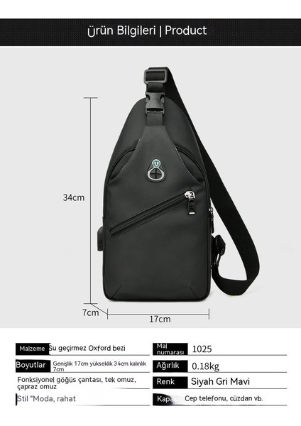 Erkek Çantası, Göğüs Çantası, Çapraz Erkek Çantası, Aşınmaya Dayanıklı ve Su Geçirmez Göğüs Çantası, Erkek Çantası Omuz Çantası (Yurt Dışından) fiyatları