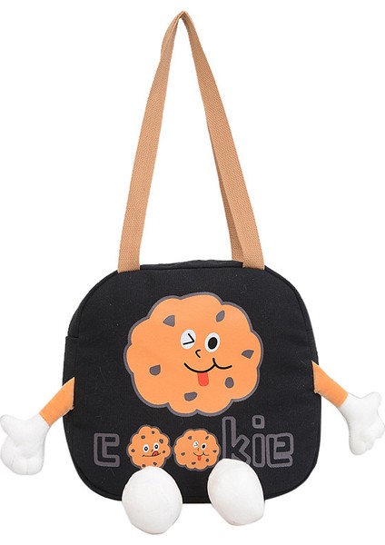 Sevimli Çizgi Film Tuval Omuz Çantası, Komik Tat Çantası, Aşınmaya Dayanıklı Kadın Çantası, Baskılı Çapraz Çantası (Yurt Dışından)