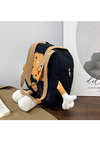 Sevimli Çizgi Film Tuval Omuz Çantası, Komik Tat Çantası, Aşınmaya Dayanıklı Kadın Çantası, Baskılı Çapraz Çantası (Yurt Dışından) fırsatları