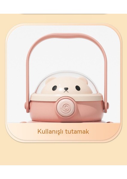 Net Kırmızı Büyük Göbek Bardak Karikatür Küçük Ayı Su Bardağı Yüksek Yüz Değeri Büyük Kapasiteli Taşınabilir Pipet Bardak Öğrenci Plastik Bardak (Yurt Dışından)