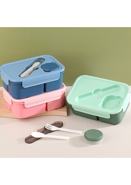 Plastik Öğle Yemeği Kutusu Mikrodalga Üç Bölme Büyük Kapasiteli Salata Bölme Bento Kutusu Kaşık Çatal Sos Kutusu ile Sınır Ötesi Öğle Yemeği Kutusu (Yurt Dışından) fırsatları
