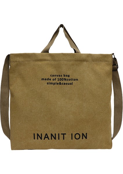 Tuval Kadın Crossbody Çanta, Kalınlaştırılmış Tuval Çanta, Büyük Kapasiteli Moda Rahat Bayan Çanta (Yurt Dışından)