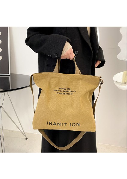 Tuval Kadın Crossbody Çanta, Kalınlaştırılmış Tuval Çanta, Büyük Kapasiteli Moda Rahat Bayan Çanta (Yurt Dışından) modelleri