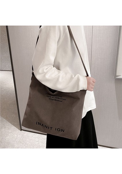 Tuval Kadın Crossbody Çanta, Kalınlaştırılmış Tuval Çanta, Büyük Kapasiteli Moda Rahat Bayan Çanta (Yurt Dışından) modelleri