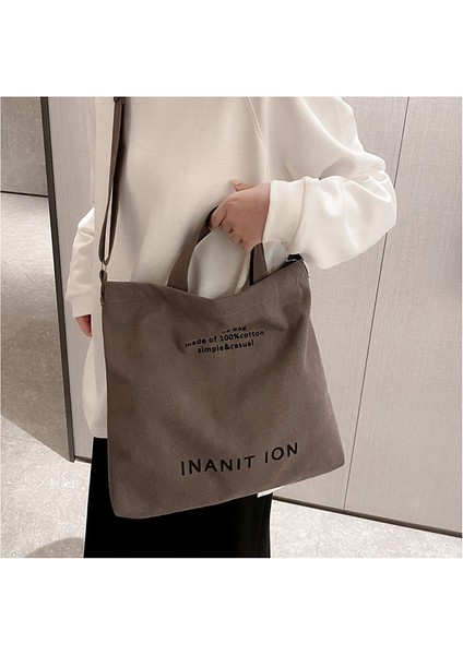 Tuval Kadın Crossbody Çanta, Kalınlaştırılmış Tuval Çanta, Büyük Kapasiteli Moda Rahat Bayan Çanta (Yurt Dışından) fırsatları