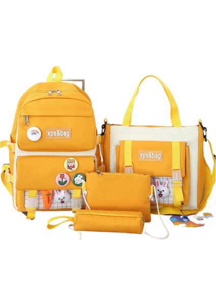 Sevimli Öğrencisi Çanta Seti Büyük Kapasiteli Okul Çantası (Yurt Dışından)