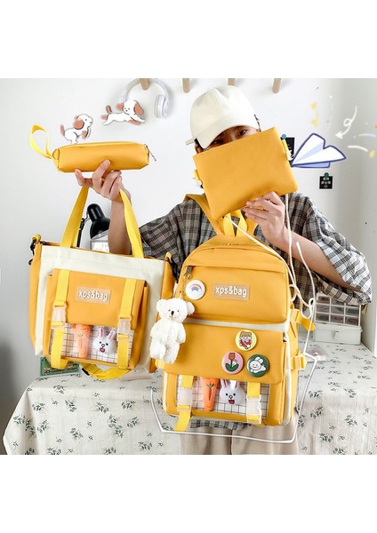 Sevimli Öğrencisi Çanta Seti Büyük Kapasiteli Okul Çantası (Yurt Dışından) fiyatları