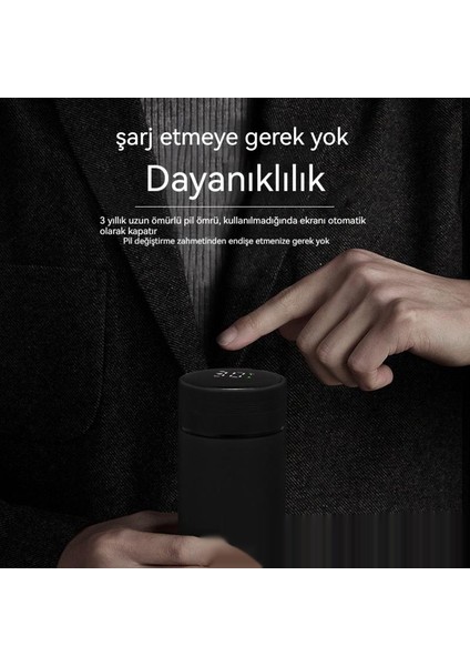 Akıllı 316 Paslanmaz Çelik Sıcaklık Su Bardağı Vakumlu Araba Termos Ofis Iş Düz Su Bardağı (Yurt Dışından) modelleri