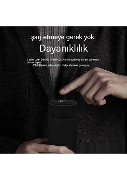 Akıllı 316 Paslanmaz Çelik Sıcaklık Su Bardağı Vakumlu Araba Termos Ofis Iş Düz Su Bardağı (Yurt Dışından) modelleri