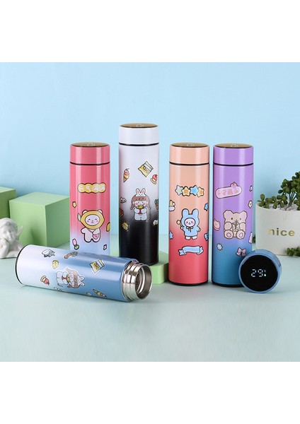 304 Paslanmaz Çelik Termos Bardak Akıllı Sıcaklık Ölçüm Su Bardağı Sıcaklık Ekran Iş Düz Bardak Hediye Çocuklar Karikatür Bardak (Yurt Dışından) modelleri