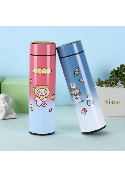 304 Paslanmaz Çelik Termos Bardak Akıllı Sıcaklık Ölçüm Su Bardağı Sıcaklık Ekran Iş Düz Bardak Hediye Çocuklar Karikatür Bardak (Yurt Dışından) fırsatları