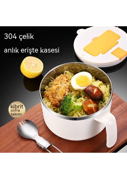 Paslanmaz Çelik Anlık Erişte Kasesi Büyük Kapasiteli Öğrenci Yurdu Japon Tarzı Kapaklı Çift Amaçlı Ofis Çalışanı Taşınabilir Fast Food Fincan Yemek Kabı (Yurt Dışından) fiyatları