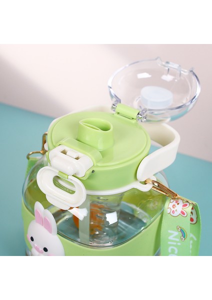 Çizgi Film Bebeği Sevimli Plastik Su Bardağı Yaz Çocuk Büyük Göbek Bardak Saman Bardak Açık Spor Su Isıtıcısı Ton Ton Kova Yaz (Yurt Dışından) modelleri