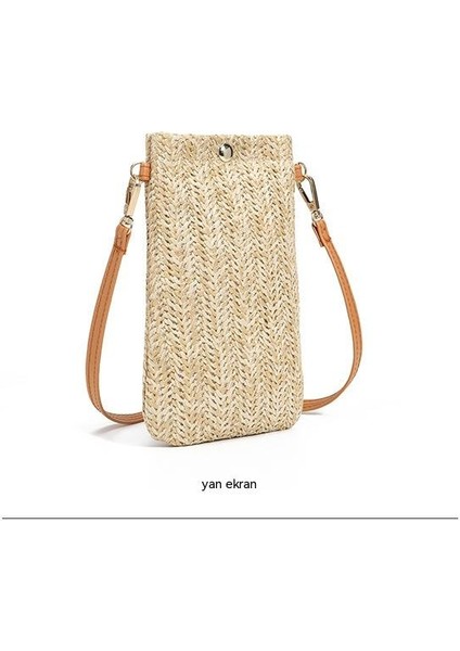 Çevre Dostu Plaj Çantası, Bayan Vahşi Omuz Çantası-Çapraz Çanta, Dokuma Dikey Cep Telefonu Çantası, Hasır Bozuk Para Cüzdanı (Yurt Dışından) fiyatları