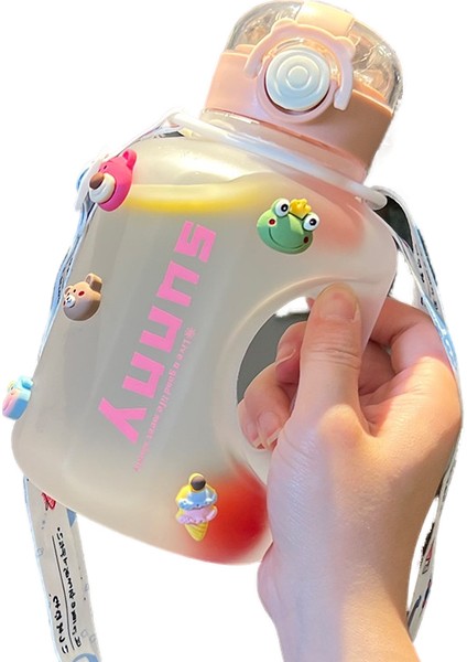 Taşınabilir Aksesuarlı Taşıma Askılı Pipetli Sağlıklı Plastik Su Şişesi (Yurt Dışından)