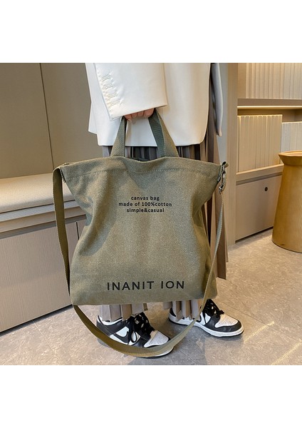 Tuval Kadın Crossbody Çanta, Kalınlaştırılmış Tuval Çanta, Büyük Kapasiteli Moda Rahat Bayan Çanta (Yurt Dışından) fiyatları