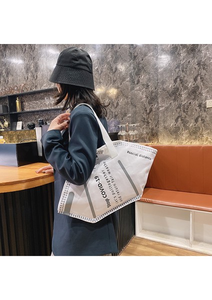 Maske Şeklinde Bayan Omuz Çantası, Yaratıcı Büyük Kapasiteli Tot Omuz Çantası, Baskılı El Çantası (Yurt Dışından) fiyatları