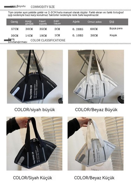 Maske Şeklinde Bayan Omuz Çantası, Yaratıcı Büyük Kapasiteli Tot Omuz Çantası, Baskılı El Çantası (Yurt Dışından) fırsatları