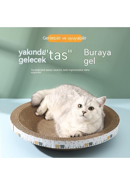 Kedi Tırmalama Tahtası Kase Kedi Oyuncak Oluklu Mukavva Tırmalama Pedi Pul Yok Yüksek Yoğunluklu Kedi Malzemeleri Kedi Pençe Tahtası (Çap 40CM Yükseklik 9cm) (Yurt Dışından) fiyatları