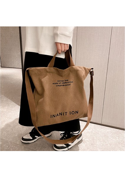 Tuval Kadın Crossbody Çanta, Kalınlaştırılmış Tuval Çanta, Büyük Kapasiteli Moda Rahat Bayan Çanta (Yurt Dışından) fiyatları