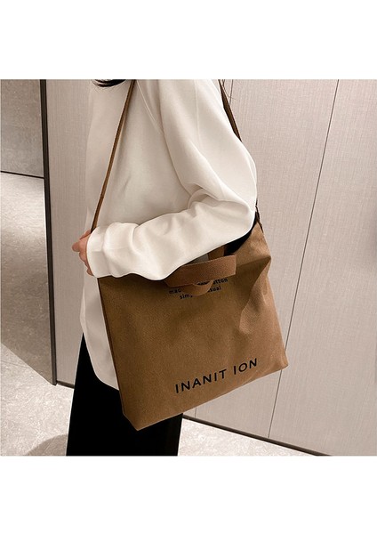 Tuval Kadın Crossbody Çanta, Kalınlaştırılmış Tuval Çanta, Büyük Kapasiteli Moda Rahat Bayan Çanta (Yurt Dışından) modelleri